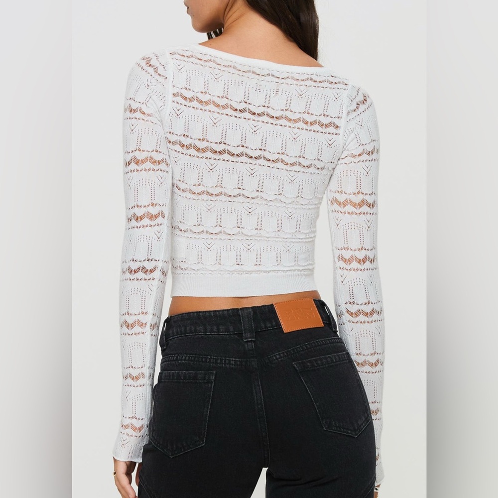 Princess Polly Valor Crop Open Knit Top. Size 12 - Picture 2 of 16